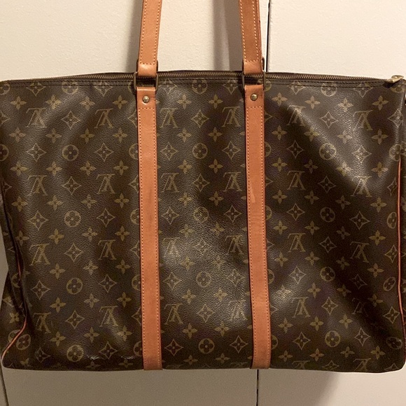 Louis Vuitton Sac Flanerie 50 Travel Duffle Bag Leather Monogram XL - Picture 4 of 10